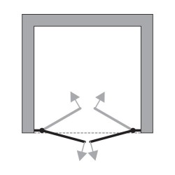 Bezrámové sprchové dveře SINCO DUE BLACK
