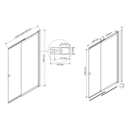 Vanová zástěna EASY SLIDE BLACK NEW