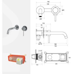 Podomítková umyvadlová baterie ILLUSION Černá