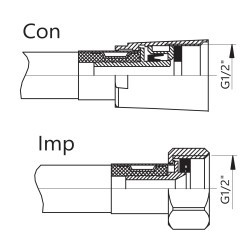 THERMO-2F-OLO (SQ), termostatický podomítkový set, 2-cestná (s příslušenstvím)
