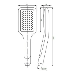 THERMO-2F-OLO (SQ), termostatický podomítkový set, 2-cestná (s příslušenstvím)