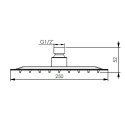 THERMO-2F-OLO (SQ), termostatický podomítkový set, 2-cestná (s příslušenstvím)
