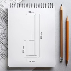 WC štětka + držák papíru, pochromovaný kov