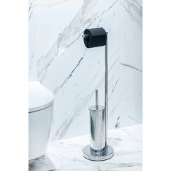 WC štětka + držák papíru, pochromovaný kov