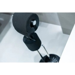 WC kefa + držiak papiera, nerez a čierna farba