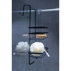 Drátěná polička, 25,2x21,5x48,7 cm, černá barva