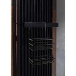 Drátěná polička, 25,2x21,5x48,7 cm, černá barva