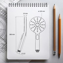 Ruční sprcha - 3-polohová, zlatá matná