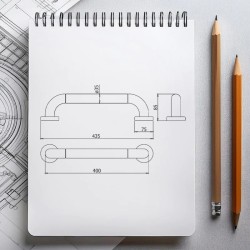 Madlo pro invalidy, 40 cm, bílá barva