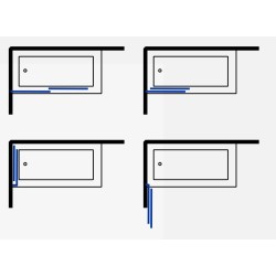 Vanová zástěna EASY SLIDE BLACK NEW