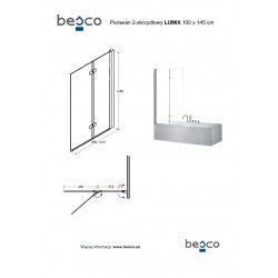 Vanová zástěna LUMIX BLACK