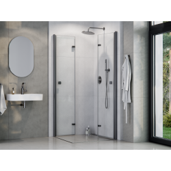 Štvorcový sprchovací kút EXO-H GRAFIT