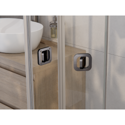 Čtvercový sprchový kout EXO-H GRAFIT