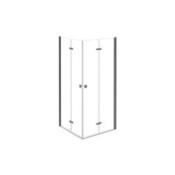 Štvorcový sprchovací kút EXO-H GRAFIT