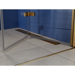 Štvorcový sprchovací kút EXO-H GOLD