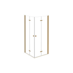 Štvorcový sprchovací kút EXO-H GOLD