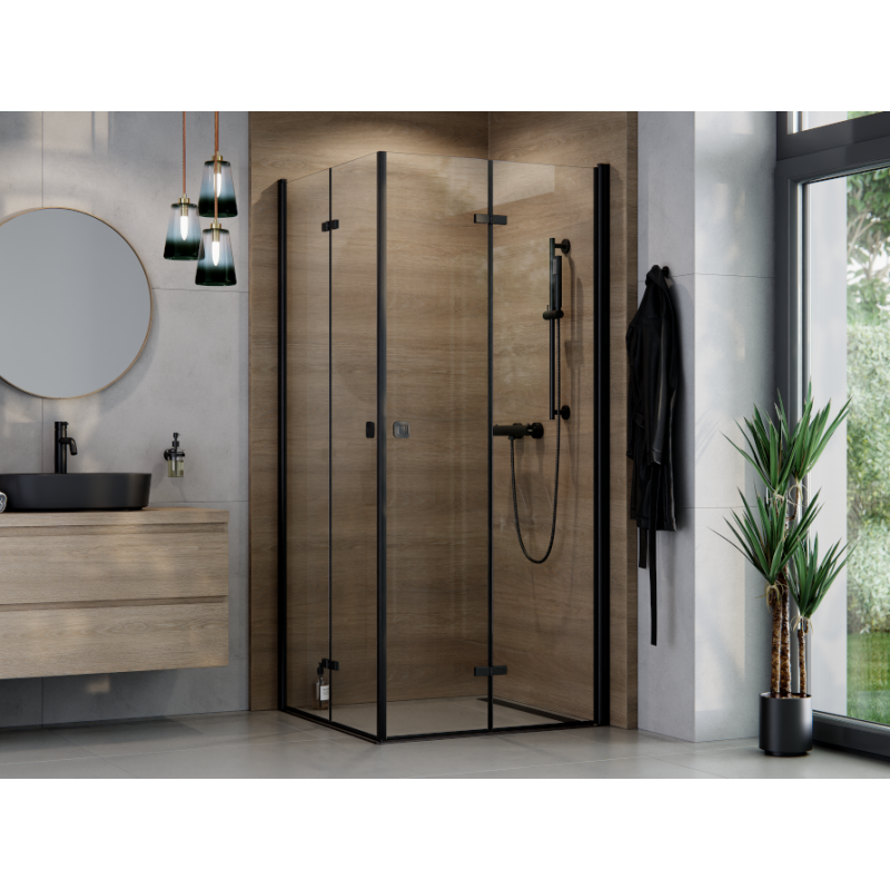 Čtvercový sprchový kout EXO-H BLACK