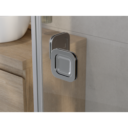 Štvorcový sprchovací kút EXO-H CHROM