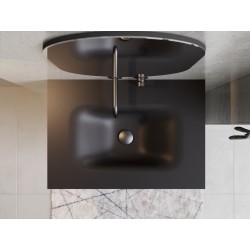 Zrcadlo bez osvětlení AKYA grafitová matná