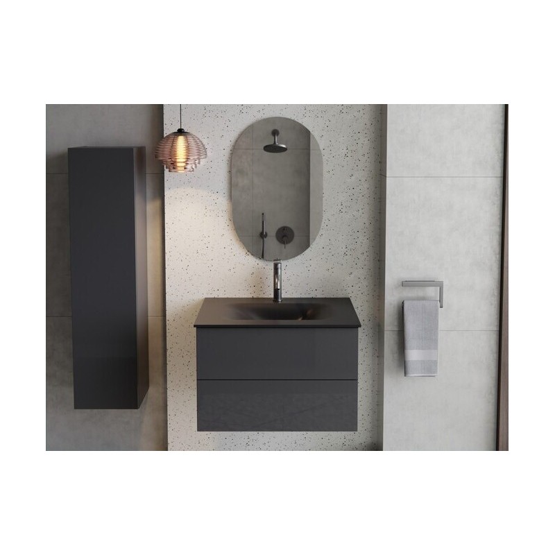 Zrcadlo bez osvětlení AKYA grafitová matná