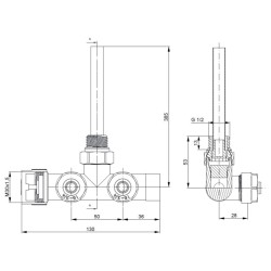 ONE-SADA, oboustranný jednobodový ventil s plastovou rozetou