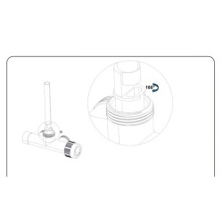 ONE-SADA, oboustranný jednobodový ventil s mosaznou rozetou
