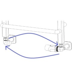 INTEGRATO-SADA, univerzálny rohový ventil s mosadznou rozetou 2 ks