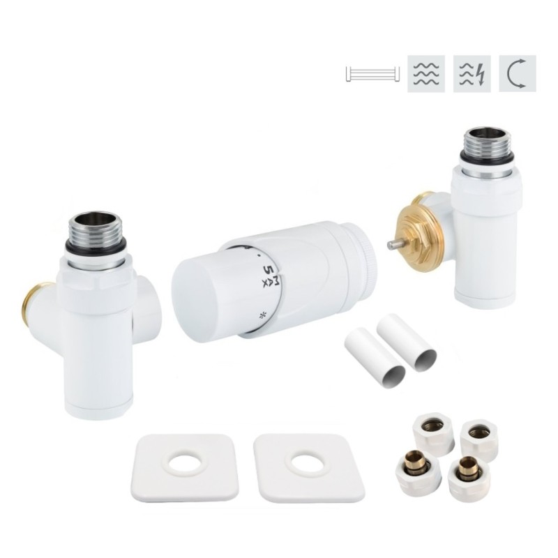 INTEGRATO-SADA, universální rohový ventil s mosaznou rozetou