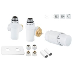 INTEGRATO-SADA, univerzálny rohový ventil s mosadznou rozetou 1 ks