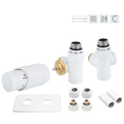 INTEGRATO-SADA, univerzálny rohový ventil s mosadznou rozetou 1 ks