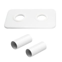 INTEGRATO-SADA, univerzálny rohový ventil s mosadznou rozetou 1 ks