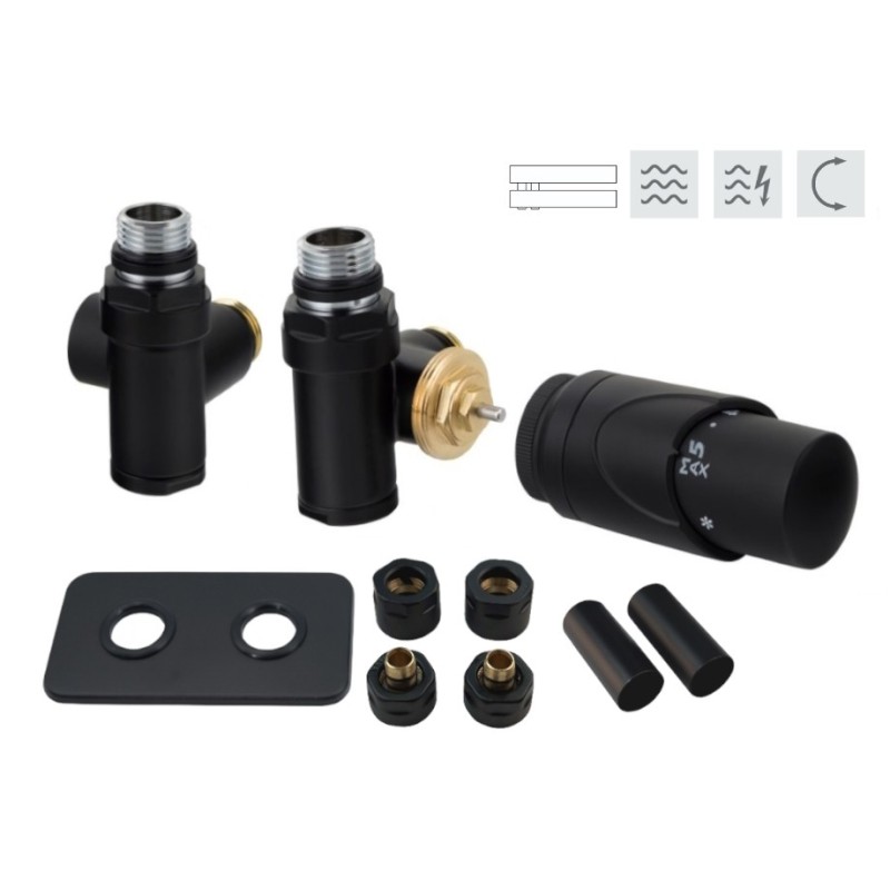 INTEGRATO-SADA, universální rohový ventil s mosaznou rozetou 1 ks