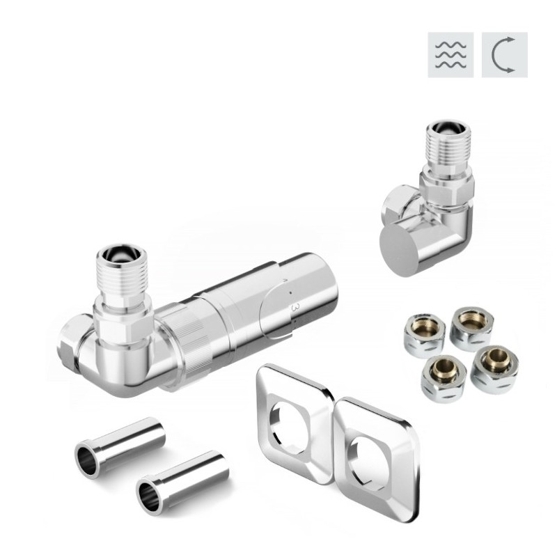 PRIME-SADA, universální rohový ventil s plastovou rozetou