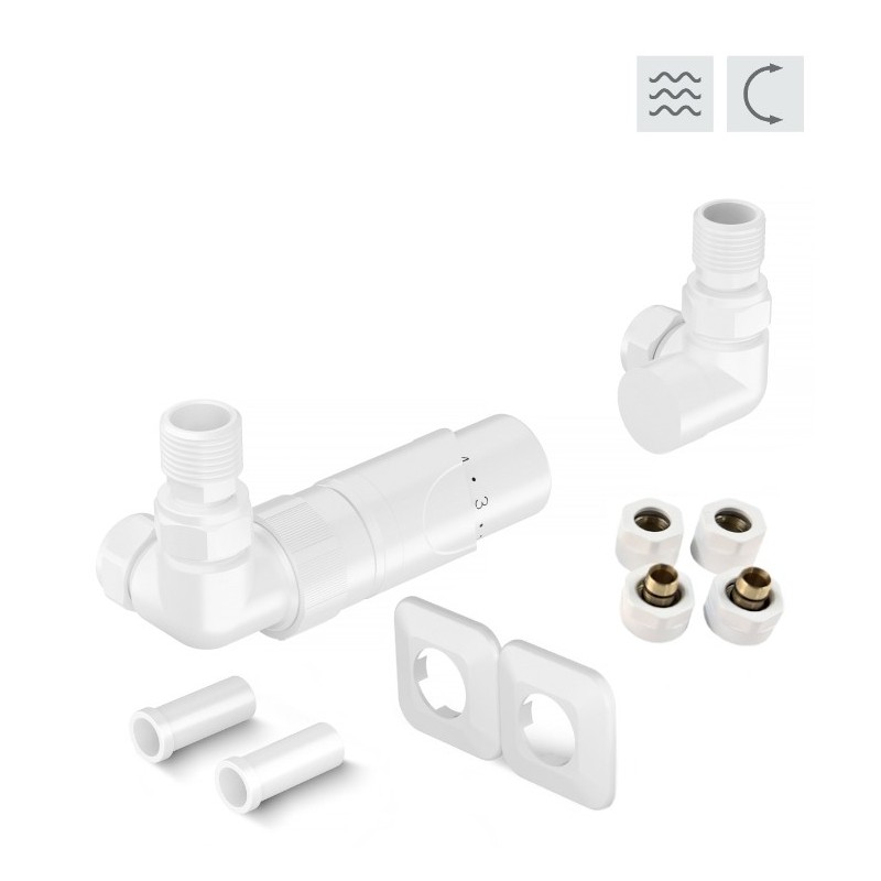 PRIME-SADA, universální rohový ventil s plastovou rozetou