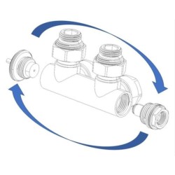 UNI-SADA, universální středový ventil s plastovou rozetou