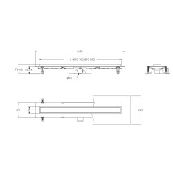 Odtokový podlahový žľab VIRGO BASIC
