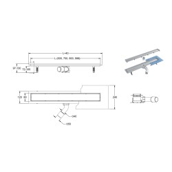 Odtokový podlahový žlab VIRGO 360 DUO