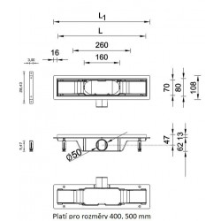 Odtokový žlab STANDARDline