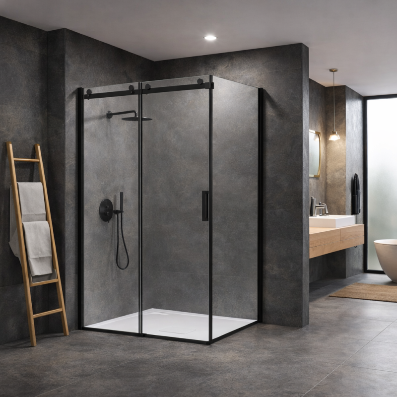 Pevná boční stěna PANEL BELVER BLACK NEW