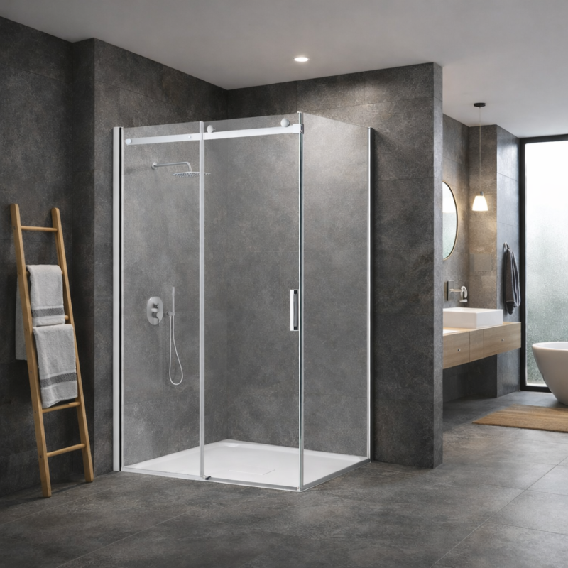 Pevná boční stěna PANEL BELVER CHROM NEW