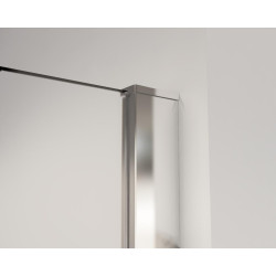 Walk-in bezdverový a bezbariérový sprchový kút LAGOS CHROM NEW 200 cm