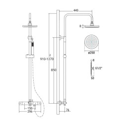 Termostatický nástěnný set DECCO/ILLUSION zlatá broušená