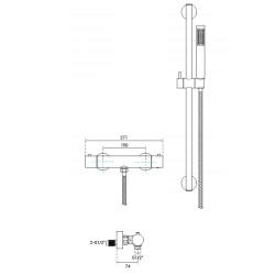 Nástěnný termostatický sprchový set VEO zlatá