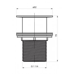 Umyvadlová výpusť 710715 click - clack