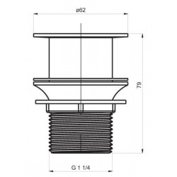 Umyvadlová výpusť click-clack 710716
