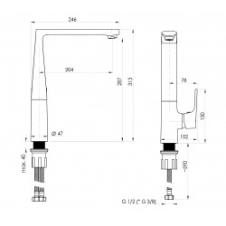 Dřezová baterie MODENA -33