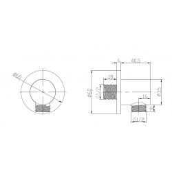 Okrúhly vývod zo steny