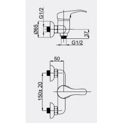 Sprchová baterie YUTA Y-12/K