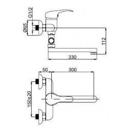 Sprchová baterie YUTA Y-12/C