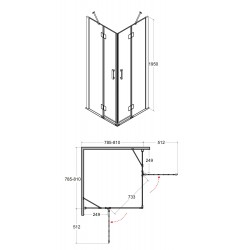 Sprchový kout VIVA 195R